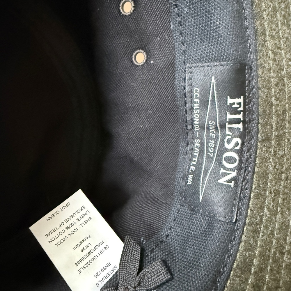 Filson Forest Green Wool Packer Hat - Picture 5 of 5